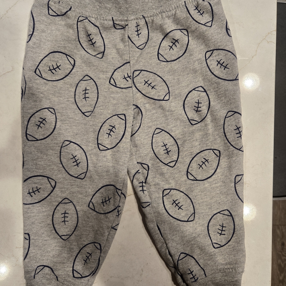 Carter's Gray Football Pattern Joggers